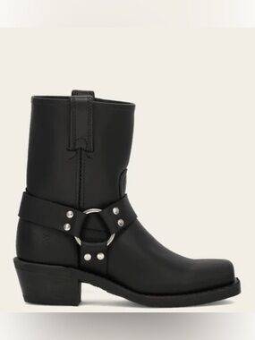 Frye Women's Black Leather 8R Harness Boot 7.5